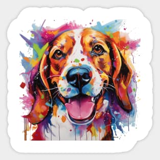 Beagle Art Sticker